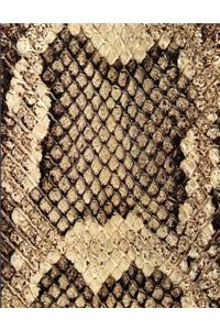 Rattlesnake Skin Notebook Journal 150 Page College Ruled Pages 8.5 X 11