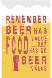 Remember Beer Has Food Value But Food Has No Beer Value