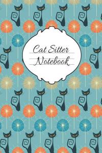 Mid Century Modern Cat Sitter Notebook: Daily Log & Instructions for Kitty Comfort. 214 Non-Dated Pages, Easy to Use 8.5 X 11 Size. (Usa)