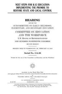 Next steps for K-12 education