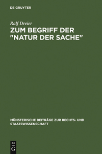 Zum Begriff Der Natur Der Sache