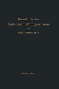 Handbuch Des Materialprüfungswesens Für Maschinen- Und Bauingenieure