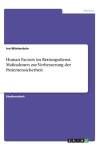 Human Factors im Rettungsdienst. Maßnahmen zur Verbesserung der Patientensicherheit