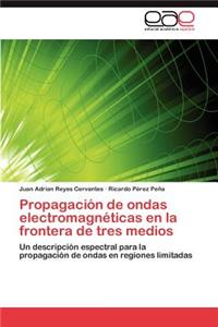 Propagación de ondas electromagnéticas en la frontera de tres medios