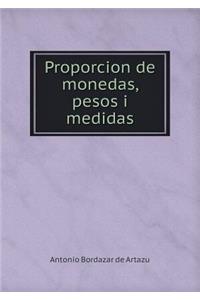 Proporcion de Monedas, Pesos I Medidas