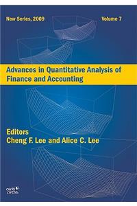 Advances in Quantitative Analysis of Finance and Accounting