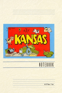 Vintage Lined Notebook Greetings from Kansas