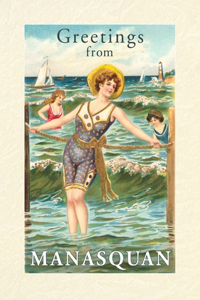 Vintage Lined Notebook Greetings from Manasquan, New Jersey