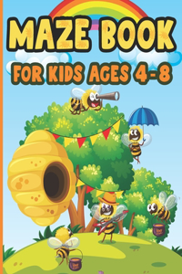 Maze Book For Kids Ages 4-8