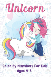 Unicorn Color By Numbers For Kids Ages 4-8