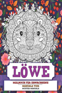 Malbuch für Erwachsene - Muster Mandala - Mandala Tier - Löwe