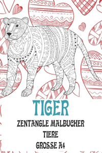 Zentangle Malbücher - Grosse A4 - Tiere - Tiger