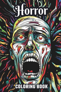 Large Print Horror Coloring Book