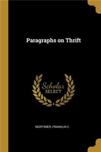 Paragraphs on Thrift