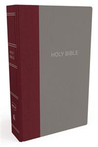 NKJV, Thinline Bible, Cloth over Board, Burgundy/Gray, Red Letter, Comfort Print