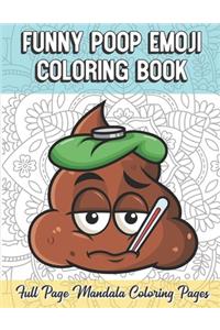 Funny Poop Emoji Coloring Book Full Page Mandala Coloring Pages