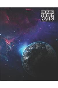 Blank Sheet Music Notebook - 100 Pages Of Blank Manuscript Paper - 8x10