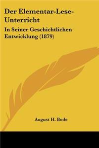 Der Elementar-Lese-Unterricht