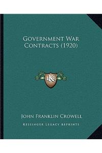 Government War Contracts (1920)