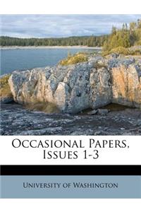 Occasional Papers, Issues 1-3