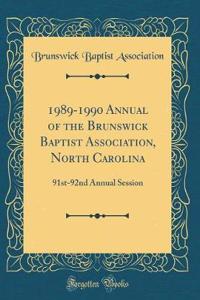 1989-1990 Annual of the Brunswick Baptist Association, North Carolina