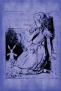 Alice in Wonderland Journal - Alice and The White Rabbit (Blue)