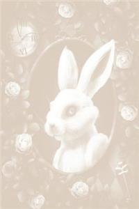 Alice in Wonderland Pastel Modern Journal - Inwards White Rabbit (Fawn)