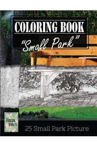 Small Park Citylife Greyscale Photo Adult Coloring Book, Mind Relaxation Stress Relief