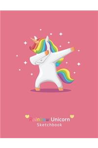 Cute Unicorn #18, Sketch Book for Girls, Unicorn Sketch Book for Kids, Unicorn Doodle Journal For Girls