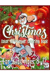 Christmas Color By Number Coloring Book For Kids Ages 8-12