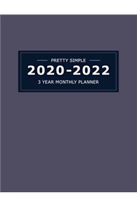 2020 2022 3 Year Monthly Planner