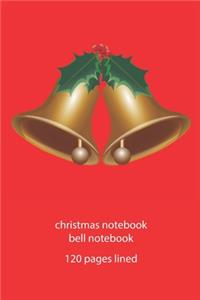 christmas notebook bell notebook