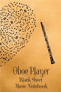 Oboe Player Blank Sheet Music Notebook