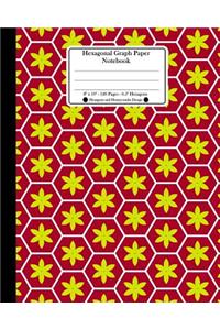Hexagonal Graph Paper Notebook. 8 X 10. 120 Pages. 0.5 Hexagons