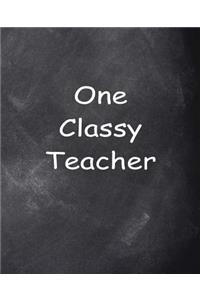 One Classy Teacher Chalkboard Design School Composition Book 130 Pages