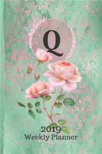 Letter Q Personalized 2019 Plan on It Weekly Planner