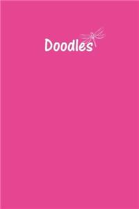 Doodles Journal - Great for Sketching, Doodling, Project Planning or Brainstorming: Medium Ruled, Soft Cover, 6 x 9 Journal, Fuchsia, 200 Pages