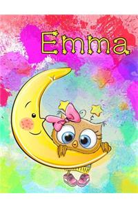 Emma: Personalized Book with Name, Journal, Notebook, Diary, 365 Lined Pages, 8 1/2 X 11