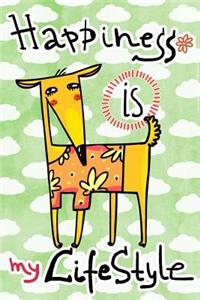 Bullet Journal Notebook for Dog Lovers, Happiness Is My Lifestyle Orange Dog 4