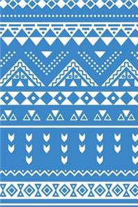 Aztec Design Notebook: Summer Blue: Notebook 6 X 9: Notebook 250 Pages