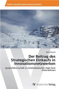 Beitrag des Strategischen Einkaufs in Innovationsnetzwerken