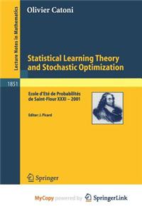Statistical Learning Theory and Stochastic Optimization