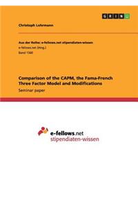 Comparison of the CAPM, the Fama-French Three Factor Model and Modifications