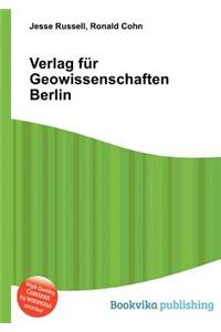 Verlag Fur Geowissenschaften Berlin