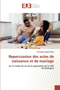 Repercussion des actes de naissance et de mariage