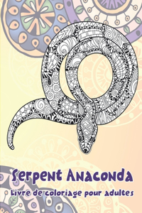 Serpent Anaconda - Livre de coloriage pour adultes