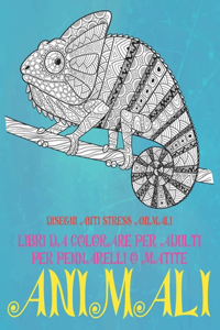 Libri da colorare per adulti per pennarelli o matite - Disegni Anti stress Animali - Animali