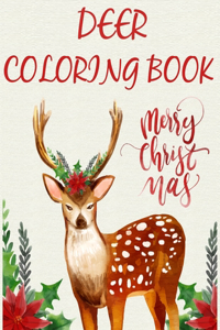 Deer Coloring Book Merry Christmas