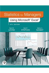 Mylab Statistics with Pearson Etext -- Access Card -- For Statistics for Managers Using Microsoft Excel (18-Weeks)
