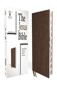 Jesus Bible, NIV Edition, Leathersoft, Brown, Indexed, Comfort Print